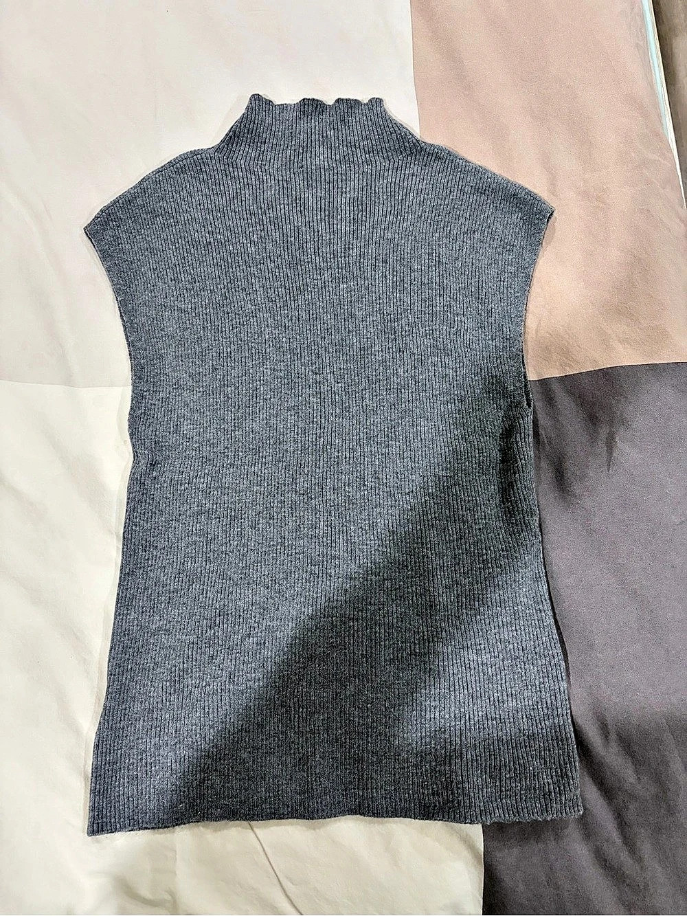 Express Ribbed Tank Gray Size Medium Like New